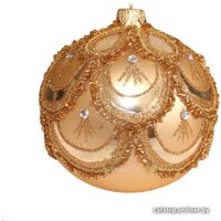 Елочная игрушка Орбитал Шар Д-338 200-067-3 (8см, слоновая кость)