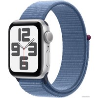 Умные часы Apple Watch SE 2 40 мм (алюминиевый корпус, серебристый/грозовой синий, нейлоновый ремешок)