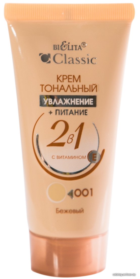 Тональный крем Belita Classic Увлажнение+питание 2в1 с витамином Е 30 мл (тон 001)