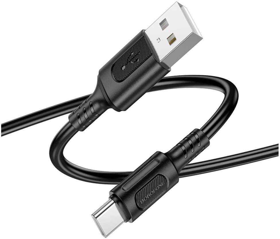Кабель Borofone BX111 USB Type-A - USB Type-C (1 м, черный)