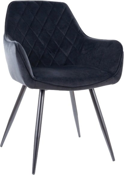 

Стул с подлокотниками Signal Linea Velvet (bluvel 19 черный)