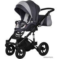 Универсальная коляска Siger Alba (2 в 1, черный/серебристый)