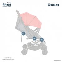 Коляска прогулочная «книга» Pituso Camino (черный/красный)