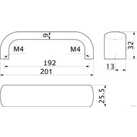  AKS скоба алюм. WPY 340 192 алюминий
