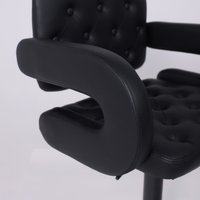 Стул с подлокотниками AksHome Elton (экокожа, черный/черный) в Бресте