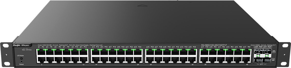 Управляемый коммутатор 2-го уровня Ruijie Networks RG-NBS3100-48GT4SFP-P