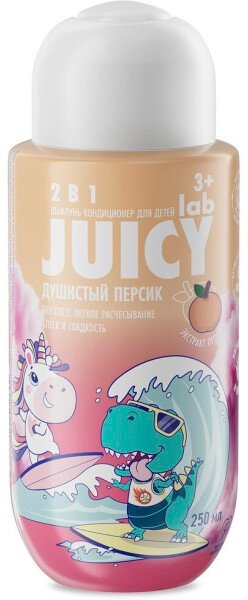 

Шампунь-кондиционер детский SPLAT Juicy Lab 2 в 1 персик (250 мл)