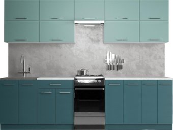 Готовая кухня Хоум Лайн Гранд Лайт 50-2.8 (бензин/сумеречный голубой)