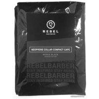 Пеньюар для клиента Rebel Barber с неопреновым воротником Noble Black Сompact Edition 15 см