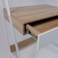 Стол AksHome Shape (светлый дуб/белый металл)