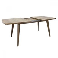 Кухонный стол Виста Бергамо 90x160/201 (дуб олово/дуб олово)