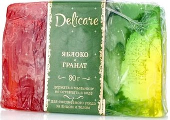 Delicare Мыло твердое Глицерин в ассорт 80 г