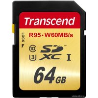 Карта памяти Transcend SDXC UHS-I U3 Class 10 64GB (TS64GSDU3)