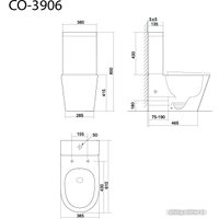 Унитаз напольный Triton Pro Tornado Corso TR-CO-3906