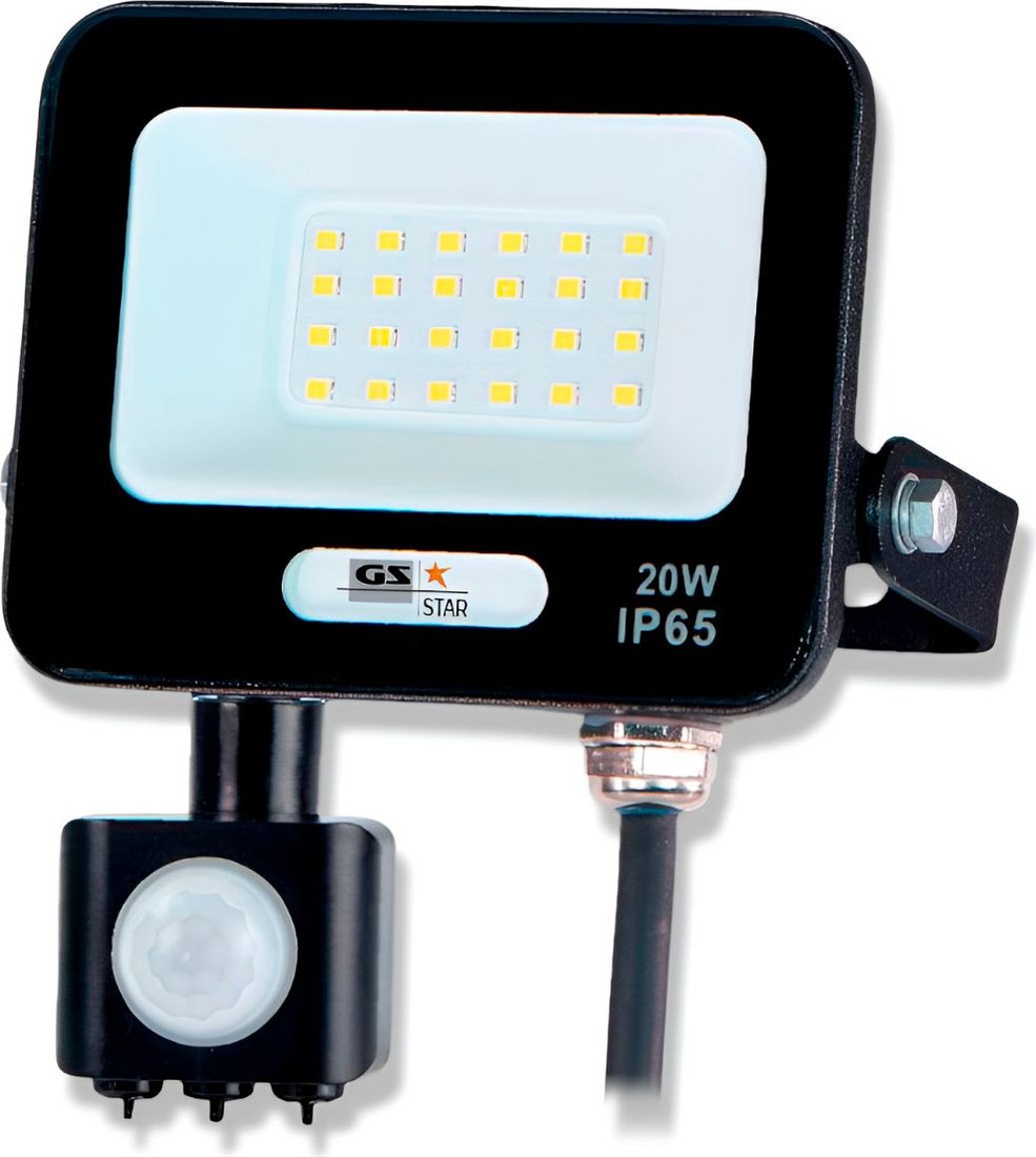 Уличный прожектор GS star GS-PIR-20W (теплый c датчиком движения)