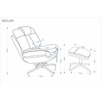 Интерьерное кресло Halmar Declan (серый/бежевый)