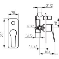 Смеситель Ferro Stratos Black BSC7PBL