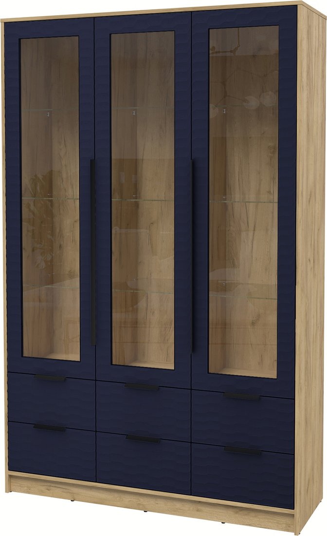 

Шкаф-витрина Интерлиния Концепт Зодиак КТ-ШВ3 (дуб золотой/индиго)