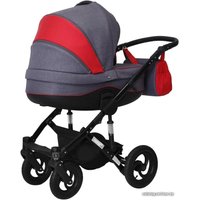 Универсальная коляска Siger Alba (2 в 1, серый/красный)