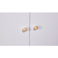 Шкаф распашной Polini Kids Simple двухсекционный с ящиками 0002770.31 (белый/натуральный)