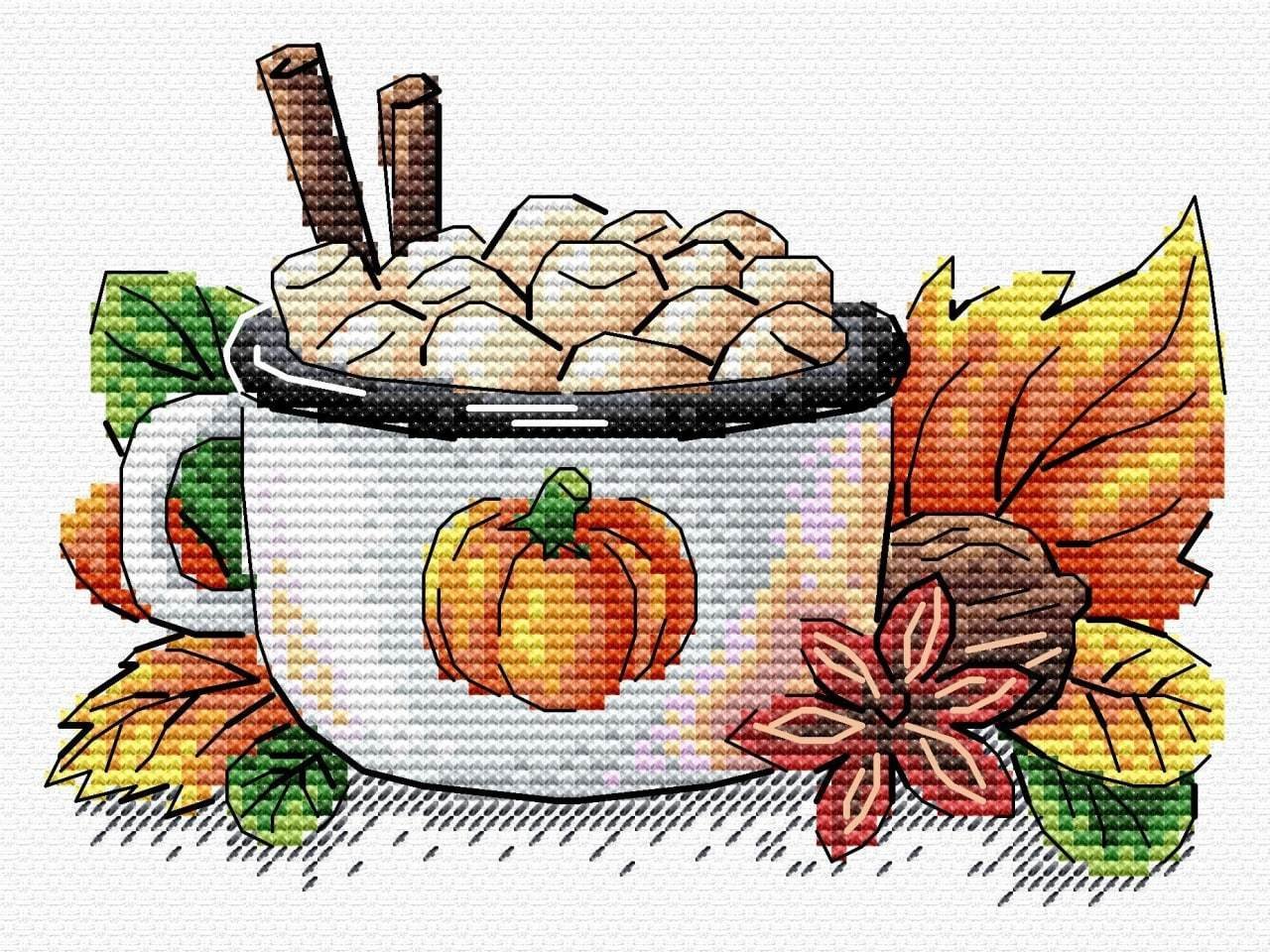 

Набор для вышивания М.П.Студия Тыквенный латте М-656