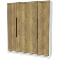 Шкаф распашной Интерлиния Концепт Тренд КТ-Ш4 (белый платинум/дуб вотан)