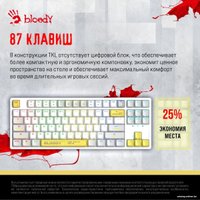 Клавиатура A4Tech Bloody S87 Energy White (Bloody BLMS Red Plus)
