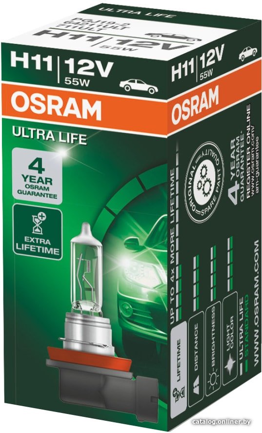 Галогенная лампа Osram H11 Ultra Life 1шт