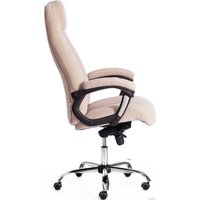 Офисное кресло TetChair Boss Lux (флок, бежевый/бежевый перфорированный)