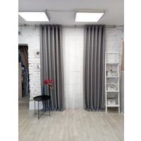 Комплект штор Модный текстиль 03L 112MT6670M28 (260x210, 2шт, средне серый)