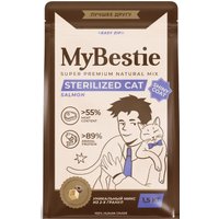 Сухой корм для кошек MyBestie Sterilized с лососем (1.5 кг)