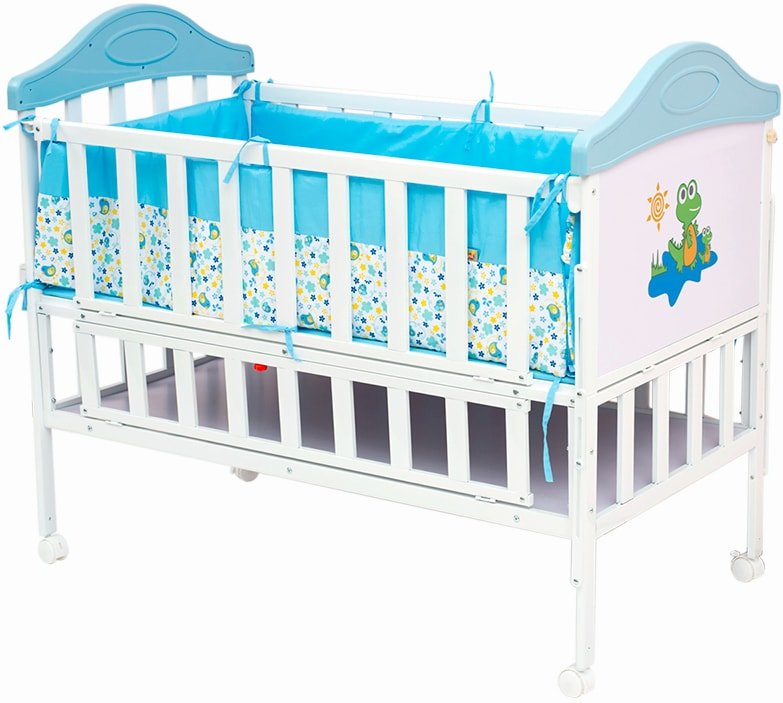 

Классическая детская кроватка Babyhit Sleepy (белый/голубой)