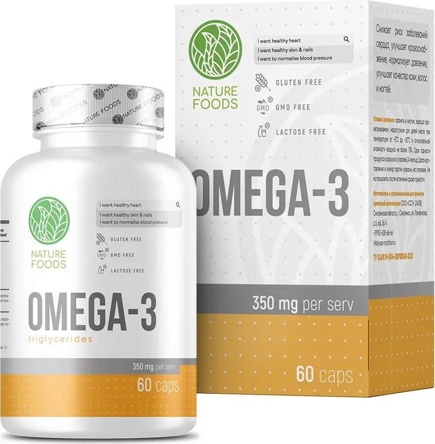 

БАД Nature Foods Omega-3 240 капсул
