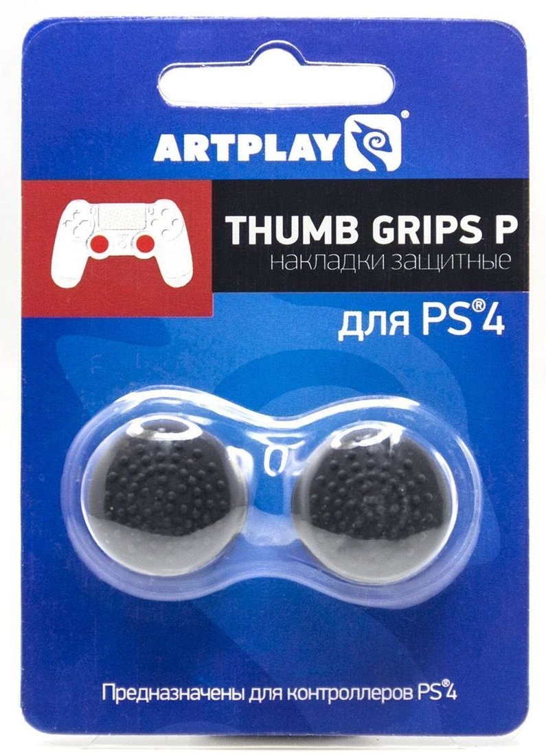 

Накладки для стиков Artplays Thumb Grips выпуклые для PS4 (2 шт., черный)