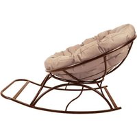Кресло-качалка M-Group Папасан 12710201 (коричневый/бежевая подушка)