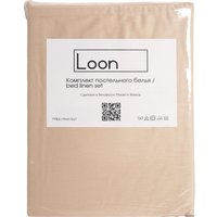 1.5-спальный комплект постельного белья Loon Adelina (1.5-спальный, наволочка 50x70, бежевый)