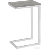 Приставной столик TMB Loft Роксет ЛДСП 300x400 (бетон чикаго светло-серый/белый)