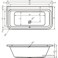 Ванна Riho Dimaro 180x90 (без ножек)
