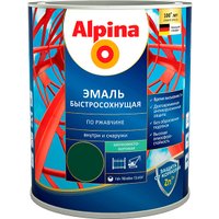 Эмаль Alpina Быстросохнущая по ржавчине 2.5 л (RAL6005, зеленый)