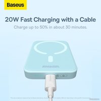 Внешний аккумулятор Baseus Magnetic Mini Air Wireless Fast Charge Power Bank 20W 6000mAh (голубой)