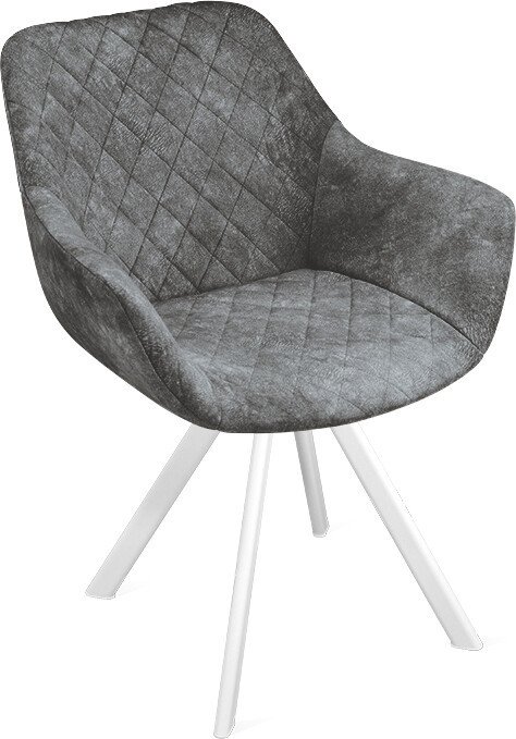 

Стул Трия Дастин К2 (белый матовый/микровелюр Wellmart Graphite)