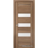 Межкомнатная дверь MDF-Techno Dominika 104 60x200 (орех золотой, стекло лакобель коричневый)
