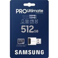 Карта памяти Samsung PRO Ultimate microSDXC 512GB (с кардридером)
