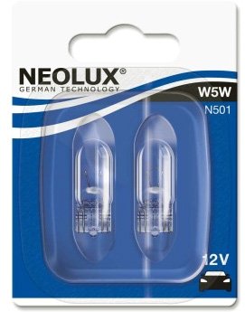Лампа накаливания Neolux W5W Standart 2шт [N501-02B]