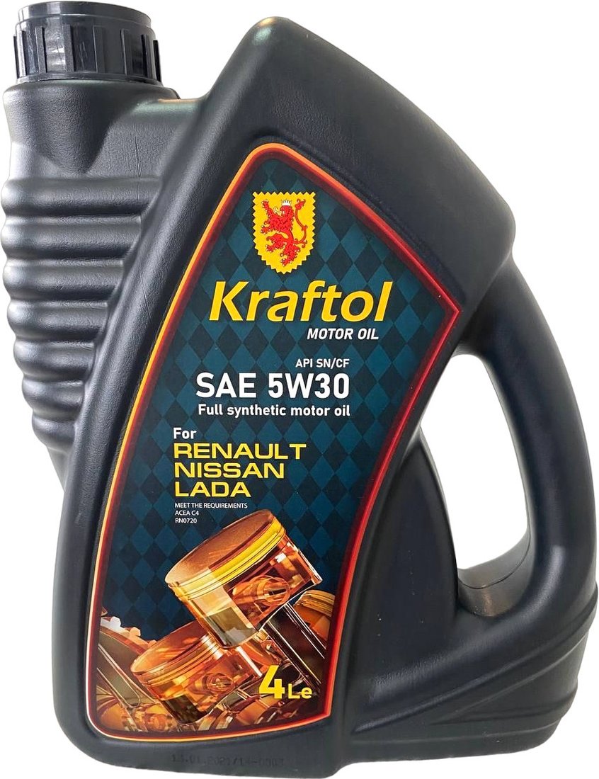 

Моторное масло Kraftol Renault/Lada C4 5W-30 4л