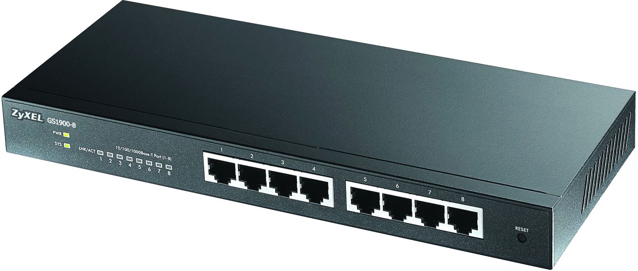 Управляемый коммутатор уровня 2+ Zyxel GS1900-8