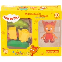 Конструктор Полесье Макси. Три кота. Карамелька и клумба 63752 (8эл)