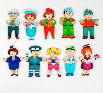 Мозаика/пазл ЛазерПРО Профессии. Конструктор-персонаж. Бизиборд 5167713