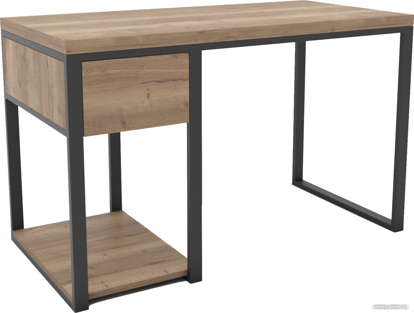 Стол Hype Mebel Дэск 120x60 (черный/дуб галифакс натуральный)