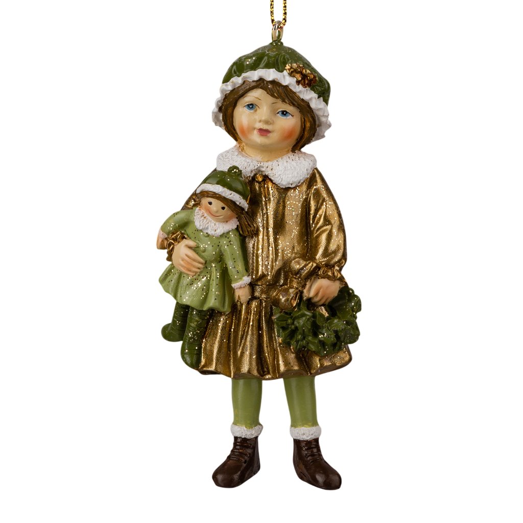 

Елочная игрушка Erich Krause Decor. Девочка с куклой рождественская 64564